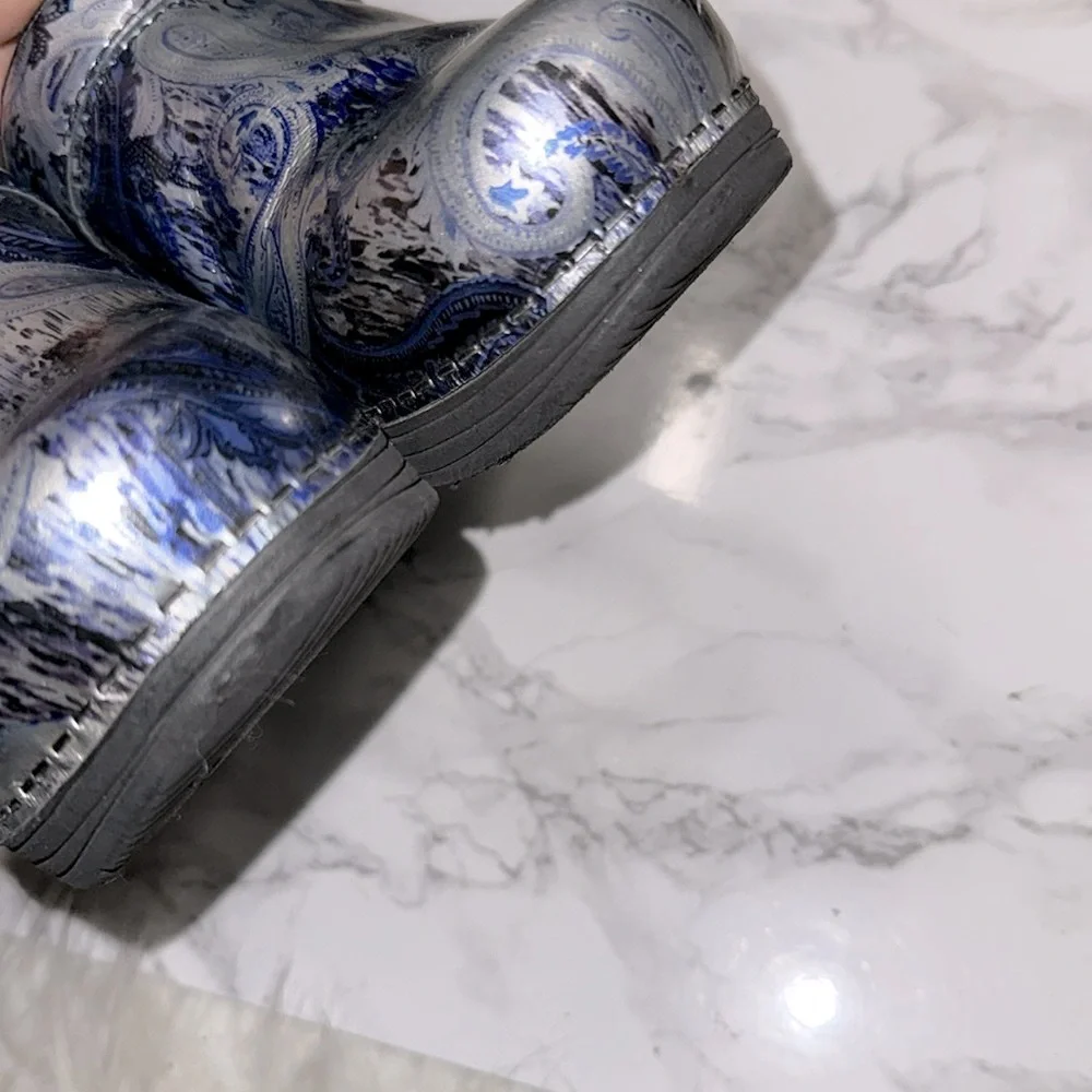 Dansko Blue Artistic Mules - Picture 8 of 11